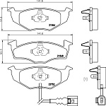 8DB355009801 HELLA Комплект тормозных колодок, дисковый тормоз