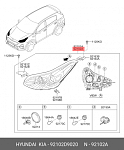 9210107520 AUTOTOP Фара Лев с мех. корректором черная ,0308001,9210107520