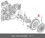 W05228D KRAFTTECH КОМПЛЕКТ СЦЕПЛЕНИЯAUDI A3, SKODA OCTAVIA/SUPERB, VW CADDY/GOLF/JETTA/PASSAT 1.6-2.0/