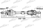 PDS0499 PATRON Полуось передний мост слева 25x646x52,6x27 ABS:48T HYUNDAI I20 (PB) 1,4 1,6 08 -