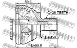 2310EOS FEBEST ШРУС внешний VW PASSAT 11-15, SKODA OCTAVIA (1Z) 2310-EOS