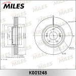 K001248 MILES Диск тормозной передний D=321мм. HYUNDAI ix55 3.0D 08- K001248