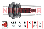 NJ776NY NAKAYAMA ШРУС внешн. к-кт задн. HYUNDAI SANTA FE (CM) 06-12 (30x22x157.5x58 ABS