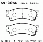 AN383WK AKEBONO Тормозные колодки дисковые AN-383WK