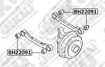 BH22091 JIKIU Сайлентблок задн подвески NISSAN X-TRAIL 00-07, PR