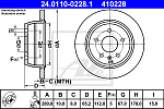 24011002281 ATE 24.0110-0228.1 диск торм. зад. !\ MB Vito all 95>