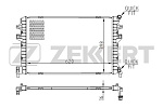 MK1522 ZEKKERT Радиатор охл. дв. Audi A3 III 12-  Seat Leon III 12-  Skoda Octavia (5E_  NL  NR) 12-  VW Golf VII 1