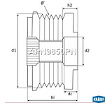 APN9850PN KRAUF Шкив обгонный генератора