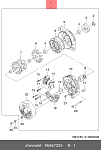 96567255 DAEWOO Генератор DELPHI 65A \ Chevrolet Matiz II 0.8 A/T/Spark 0.8