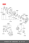 MB526395 HYUNDAI / KIA Сальник ступицы колеса | перед |