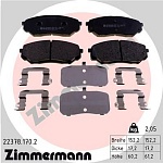 223781702 ZIMMERMANN КОЛОДКИ ТОРМ ДИСК ПЕР KIA SORENTO III, SORENTO PRIME 15-