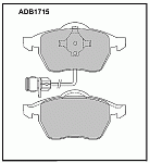 ADB1715 ALLIED NIPPON "Колодки торм. AUDI VW A4 (8D2, B5) 9401