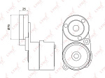 PT3005 LYNXAUTO Ролик поликлинового ремня натяжной. AUDI 80 2.6-2.8 91-94 / A4 2.4-2.8 95-04 / A6 2.4-2.8 94-05 / A8 2.8 94-96, SKODA Superb(3U) 2.8 01-08, VW Passat 2.8 96-05