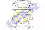 181976 ICER Колодки торм.диск. Sonata V 2.0 VV Ti GLS, 2.0 CRDi 05-.