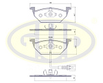 GBP063341 G.U.D КОЛОДКИ ПЕР VW GOLF 1.4/1.9SD97-99. SKODA OCTAVIA 1.4-1.9SD 96-00