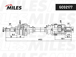 GC02177 MILES Привод в сборе правый HYUNDAI SANTA FE 06- 2.7 GC02177