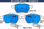 B1G10203132 GALFER Колодки тормозные дисковые | перед |