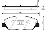 SP1194 SANGSIN BRAKE КОЛОДКИ ТОРМОЗНЫЕ ДИСКОВЫЕ ПЕР К-Т