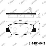 SMBPH042 SPEEDMATE Колодки зад.HYUNDAI ELANTRA (HD),SONATA NF (3.3)(16 )(2004-)/KIA SOUL