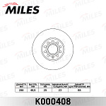 K000408 MILES Диск тормозной передний AUDI 100 91>/A4 95>08/A6 95>05/VW PASSAT 97>00 (TRW DF2652) K000408