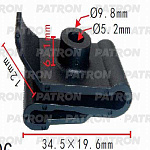 P370080 PATRON Клипса пластмассовая