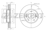 BS5119 ZEKKERT Диск торм. перед. Hyundai Sonata V 05-, Tucson 04-, i30 07-, ix20 10-, Kia Carens II-III 05-, Ceed 06-, Magentis 05-, Soul I-II 09-, Sportage 04-.