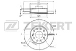 BS6225 ZEKKERT Диск торм. перед. Audi A3 III 12- Seat Leon III 12- Skoda Octavia