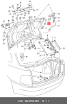 9830950 LONGHO Выключатель замка центрального крышки багажника AUDISEATSKODAVOLKSWAGEN 8D5959489
