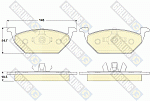 6119842 GIRLING Колодки тормозные AUDI A3 97>/VW G4/SKODA OCTAVIA 97>09 1.4/1.6/1.8 передние