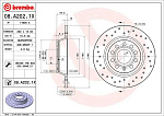 08A2021X BREMBO Диск перфорированный Brembo Xtra 08.A202.1X