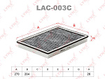 LAC003C LYNXAUTO Фильтр салонный угольный