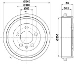 8DT355300371 HELLA Барабан тормозной