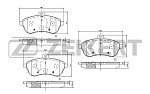 BS1873 ZEKKERT Колодки торм. диск. передн. MB C-Class (204) 07-, E-Class (C207) 09-, E-Class (W211) 06-, E-Class (W212) 09-, SLC (R172) 16-.