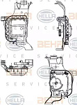 6NW351344031 HELLA Мотор заслонки печки Fabia 00-10, Polo 02-- / AA17000P/6Q1819453D