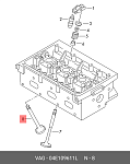 VE51025 AUTOWELT VE-51025 клапан вып VAG CZEA/CHYA/DAFA 27x5x110.1
