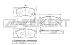 BS1875 ZEKKERT Колодки торм. диск. передн. Mitsubishi i 06-  Nissan Pixo (UA0) 09-  Suzuki Alto (GF) 09-  Ignis I