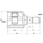 Z87809R ZIKMAR ШРУС ВНУТРЕННИЙ