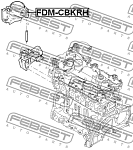FDMCBKRH FEBEST Опора двигателя правая FORD FIESTA/FUSION (CBK) 2001-2008 FDM-CBKRH