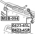 042345L FEBEST ТЯГА СТАБИЛИЗАТОРА ПЕРЕДНЯЯ ЛЕВАЯ