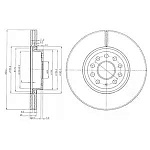 BG3953C DELPHI tarczaham.AUDI/SKODA/VWmalowanaA3/TT,ALHAMBRA