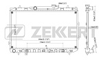 MK1226 ZEKKERT Радиатор охл. дв. Kia Cerato 04-.