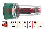 NJ730NY NAKAYAMA ШРУС внешн. к-кт KIA Cerato 1.6 04- (25x22x150x50 ABS:44)