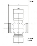 TS101 TOYO Крестовина карданного вала TOYO