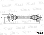 GC01004 MILES Привод в сборе левый AUDI A3/SKODA OCTAVIA/VW GOLF/BORA 1.9TD 96- (GKN 303161) GC01004