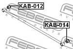 KAB012 FEBEST с/б задней поперечной тяги