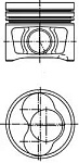 40408600 KOLBENSCHMIDT ПОРШЕНЬ AUDI A3/A4 VW GOLF V/PASSAT/TOURAN 2.0TDI 05- D=81.01 STD CYL 1,2