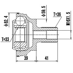 Z87474R ZIKMAR ШРУС НАРУЖНЫЙ AUDI A3, A3 SPORTBACK (8P) (03--13)