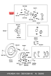 DFA013RL DASHI Суппорт тормозной HYUNDAI EF SONATA 98MY DASHI 5831038A10.