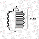BS0102 AVANTECH Пыльник рулевой системы Avantech