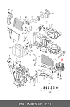 RF1219 LYNXAUTO ВЕНТИЛЯТОР ОТОПИТЕЛЯ AUDI A3 03-12, Q3 13, TT 08-14, SKODA OCTAVIA (1Z) 04, SUPERB (3T) 08, YETI 09